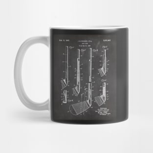 Golf Club Patent - Golfing Fan Home Office Art - Black Chalkboard Mug